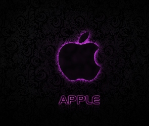 Zarys, Tło, Czarne, Apple, Fioletowy