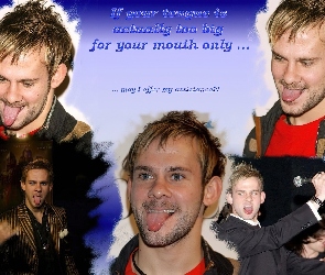 Dominic Monaghan, język, mikrofon