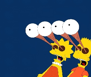 The Simpsons, Oczy, Bart, Lisa, Simpsonowie