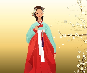 Kimono, Gałazki, Japonka