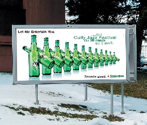 Ogłoszeniowa, Tablica, Reklama, Heineken