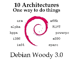 Linux Debian, zawijas, muszla, ślimak