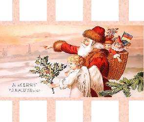 aniołek, krasnale, Mikołaj