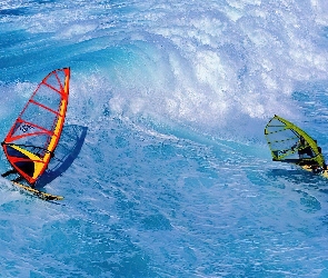Windsurfing, dwie deski