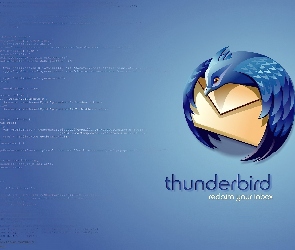 ptak, koperta, Thunderbird