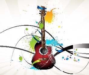 Kolorowe, Plamy, Gitara