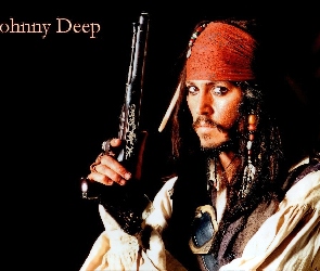 kapitan, pistolet, Johnny Depp, Piraci Z Karaibów