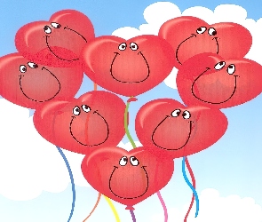 baloniki w serca, Walentynki