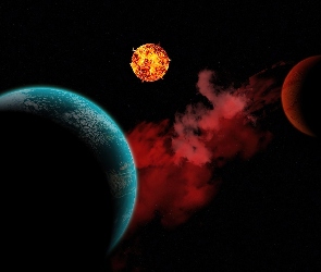 Mars, Słońce, Kosmos, Ziemia