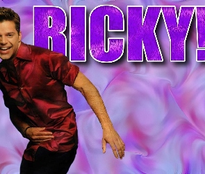 Bordowa, Koszula, Ricky Martin