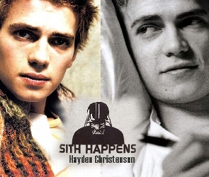 twarz, blond włosy, Hayden Christensen