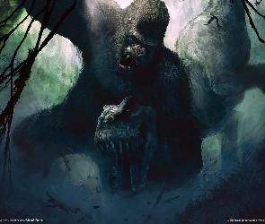 King Kong, dinozaur, goryl