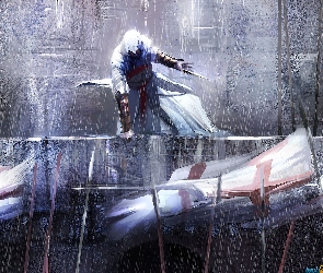 postać, włócznia, Assassins Creed