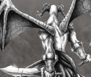 Skrzydła, Rogi, Demon