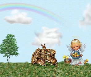 Tęcza, aniołek, Wielkanoc