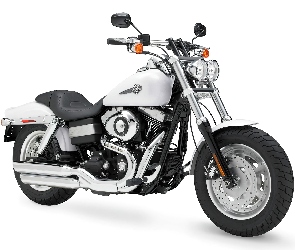 Chopper, Harley Davidson Fat Bob, Biały