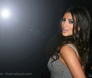 usta, spojrzenie , Kim Kardashian, światło