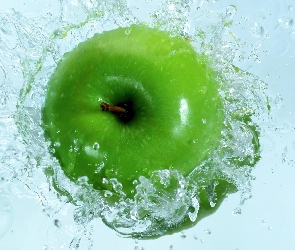 Zielone, Woda, Jabłko