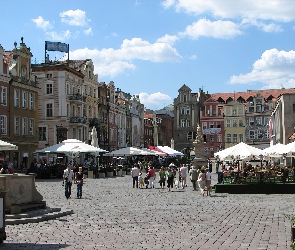 Poznań, Kamienice, Ludzie, Rynek