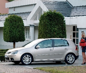 kobieta, Volkswagen Golf 5