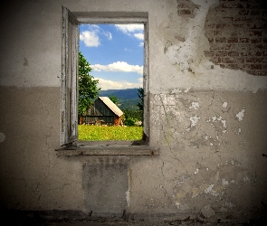 Okno, Krajobraz, Dom
