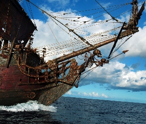 Żaglowiec, Piraci Z Karaibów, Film, Chmury