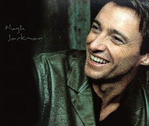 Hugh Jackman, uśmiech, ciemne włosy