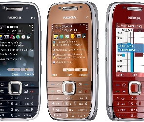 Wiśniowy, Brązowy, Nokia E75, Czarny