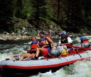 wiosła, rzeka, Rafting, spływ