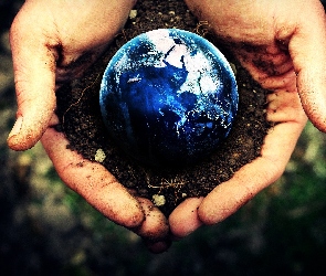 Planeta, Ręce, Ziemia