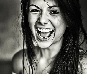 Portret, B&W, Kobieta