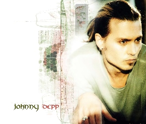 Johnny Depp, brązowe oczy ręka