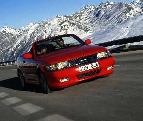 Czerwony, Cabrio, Saab 9-3