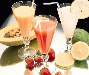 Drinki, truskawki