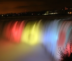 Tęczy, Kolory, Wodospad, Niagara