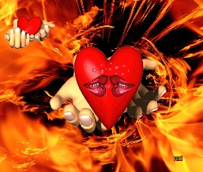 Serce, Usta, Ogień