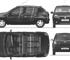 Dacia Sandero, Wymiary