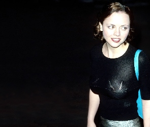 Christina Ricci, bluzka, czarna