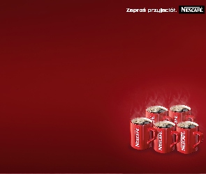 Nescafe, kawa, gorąca, kubki