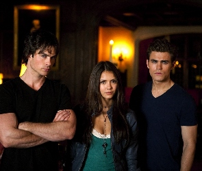 Nina Dobrev, Ian Somerhalder, Aktorzy, Paul Wesley, The Vampire Diaries, Główni, Pamiętniki wampirów