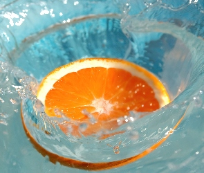 Pomarańcza, Woda, Szklanka