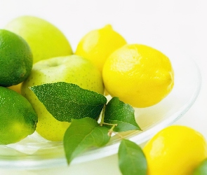 Cytryny, Jabłko, Zielone, Limonki