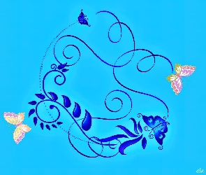 Ornament, Motyle, Tekstura
