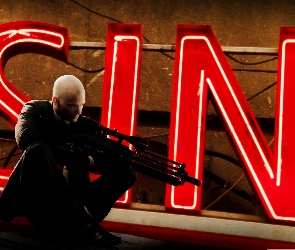 Hitman, neon, Timothy Olyphant