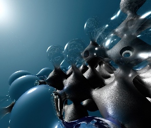 balony, bańki, 3D, Wektorowa