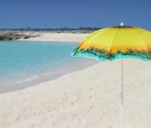 Wakacje, Parasolka, Plaża, Morze