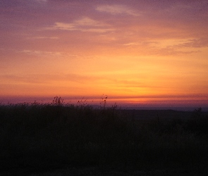 Pomarańczowe, Niebo, Zachód Słońca