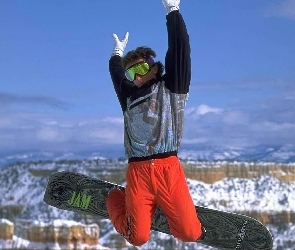 śnieg, snowboardzista, Snowbording, deska