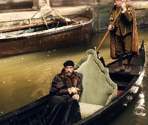 Merchant of Venice, kanał, kajak, Jeremy Irons