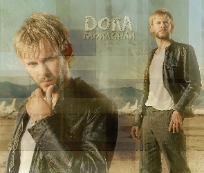 Dominic Monaghan, kurtka skórzana